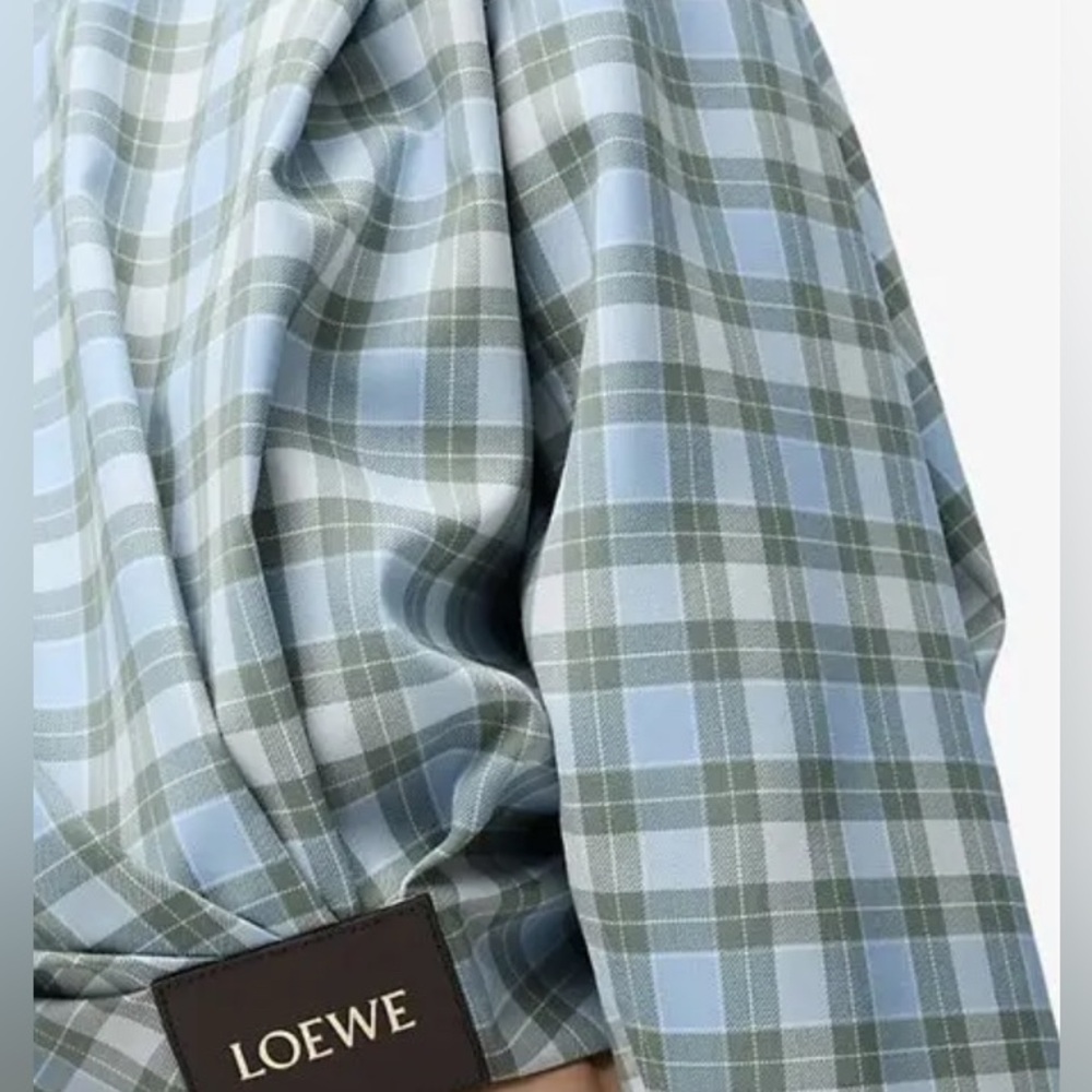 LOEWE Checked Draped Jacket — Like New | Authentic - Picture 4 of 13